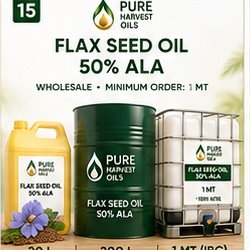 Organic unrefined cold pressed flax seed oil