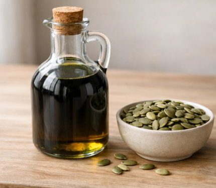 Unrefined pumpkin seed oil cold pressed virgin